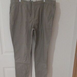 BP Tan Chinos Flat Front Cotton Blend